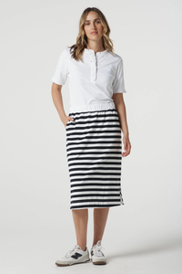 Goondiwindi Cotton Sunday Knit Skirt | Navy/White | 5269