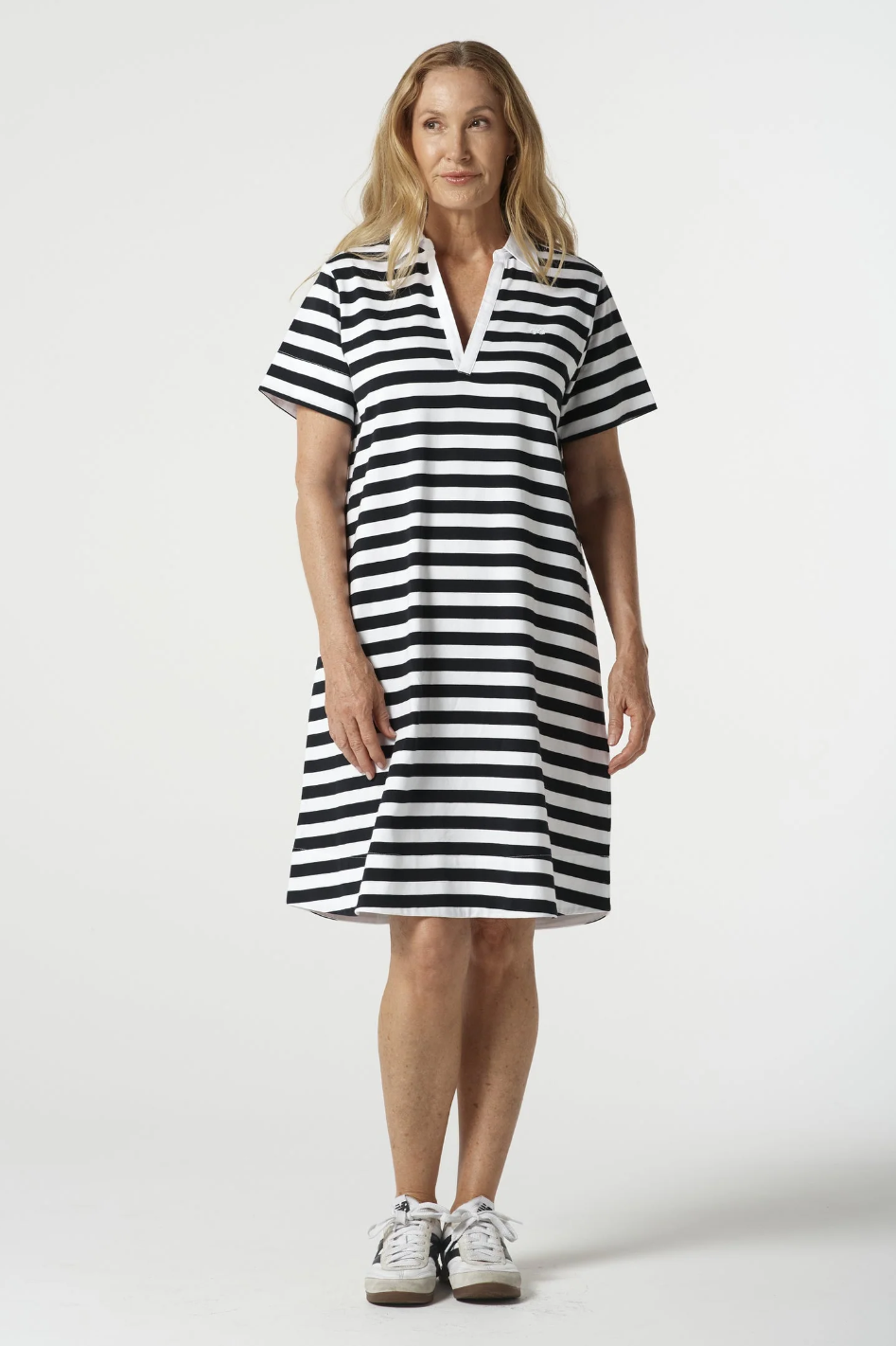 Goondiwindi Cotton V Neck Cotton Polo Dress