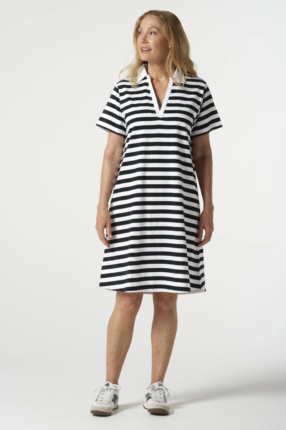 Goondiwindi Cotton V Neck Cotton Polo Dress