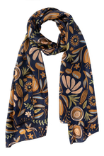 Load image into Gallery viewer, Indus Blooms Silk Scarf
