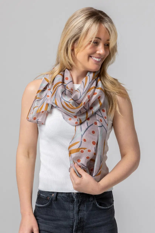 Indus Everlasting Daisy Silk Scarf | Blush/Caramel/Tangerine