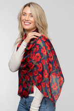 Load image into Gallery viewer, Indus Poppy Silk Scarf in Rouge
