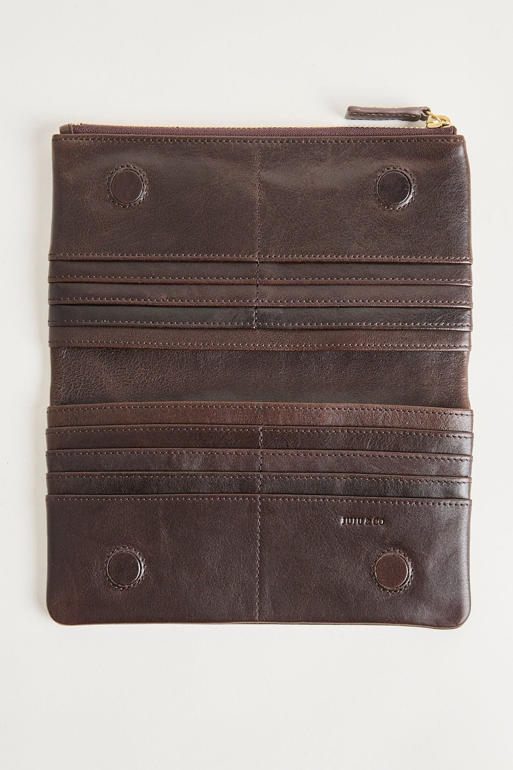 JUJU & CO Large Sabi Wallet in Mahogany