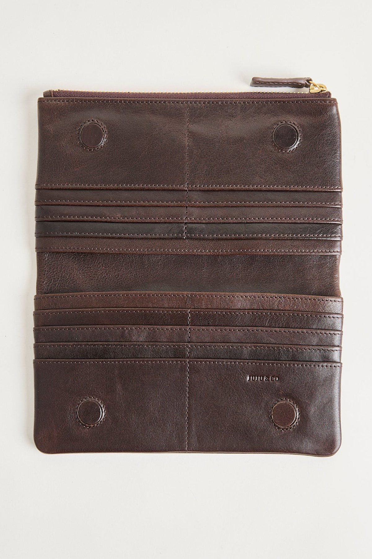 JUJU & CO Large Sabi Wallet in Mahogany