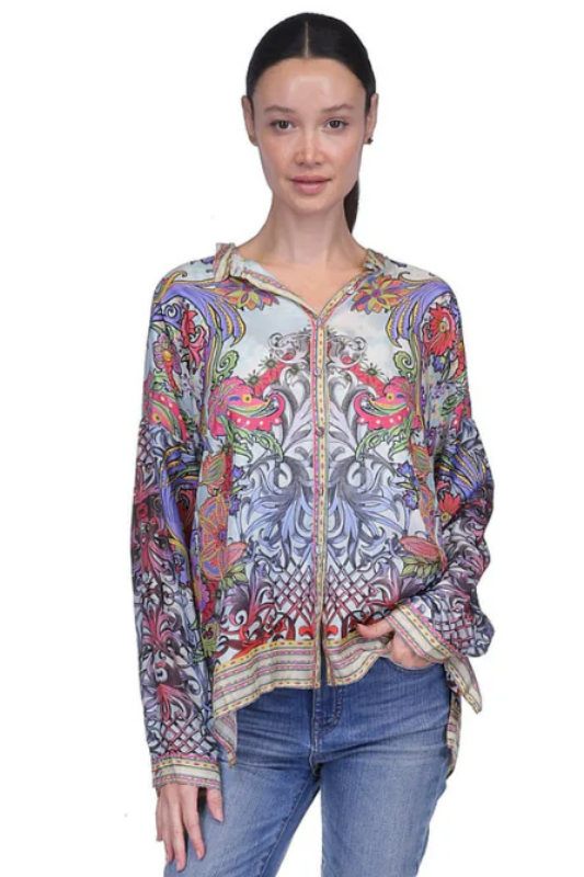 Johnny Was Audrey Oversized Blouse | Akai C11024-E