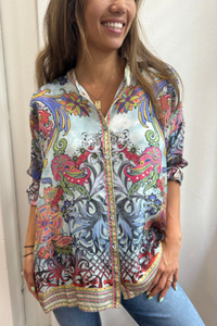 Johnny Was Audrey Oversized Blouse | Akai C11024-E