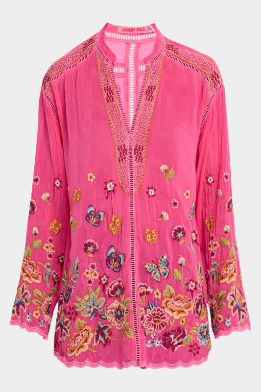 Johnny Was Maude Blouse | Mathilde Magenta C11724-E