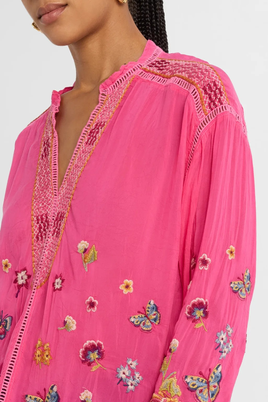 Johnny Was Maude Blouse | Mathilde Magenta C11724-E