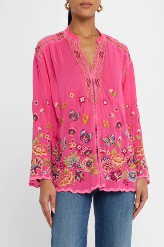Johnny Was Maude Blouse | Mathilde Magenta C11724-E
