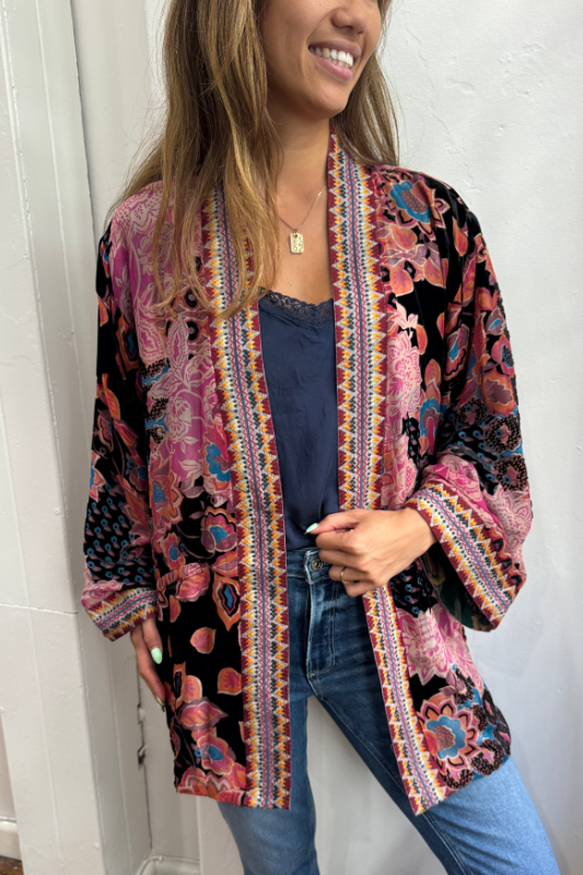 Johnny Was Merhawi Burnout Kimono | Alvarado | C45124BO