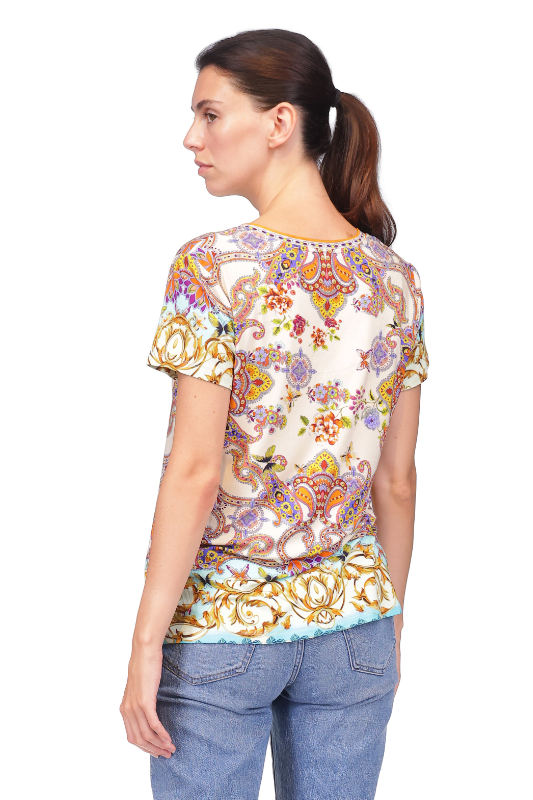 Johnny Was The Janie Favorite S/S Tee | Scroll Scarf | T13625-2