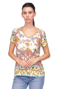 Johnny Was The Janie Favorite S/S Tee | Scroll Scarf | T13625-2