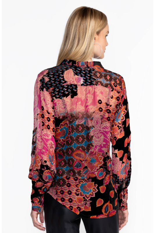 Johnny Was Yrene Burnout Blouse | Alvarado | C11224BO