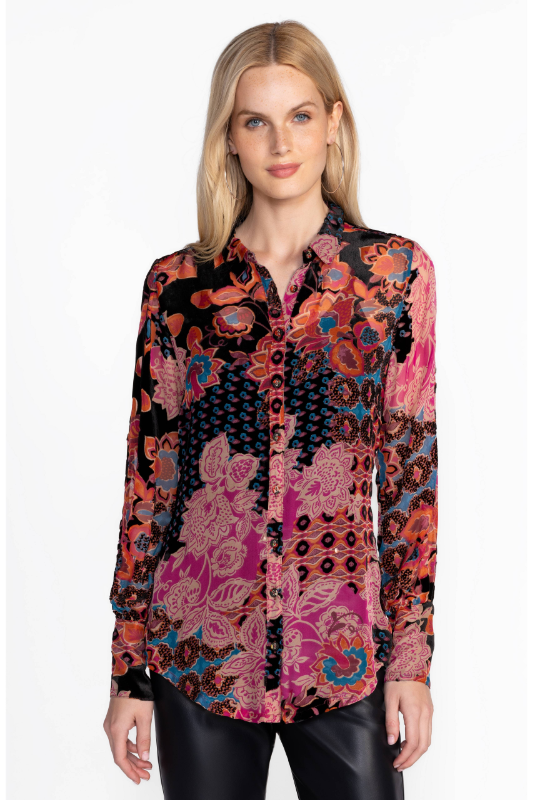 Johnny Was Yrene Burnout Blouse | Alvarado | C11224BO