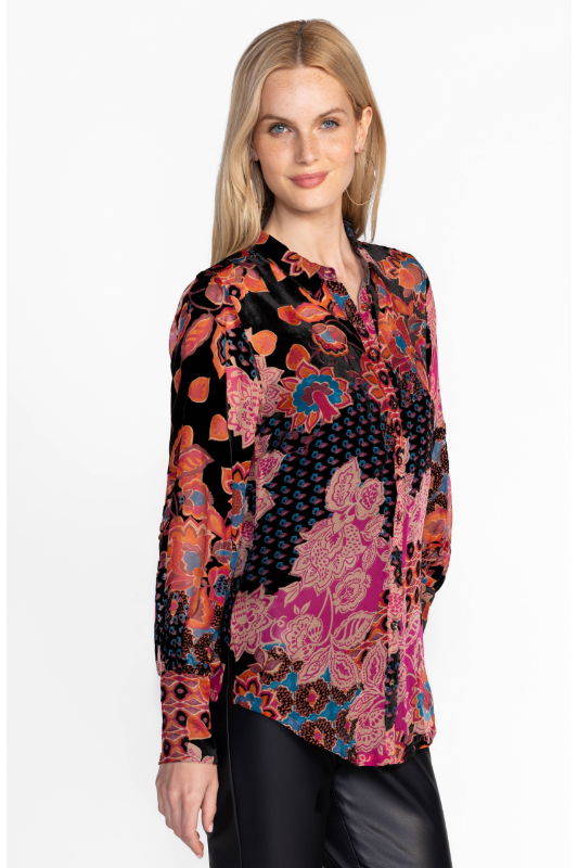 Johnny Was Yrene Burnout Blouse | Alvarado | C11224BO