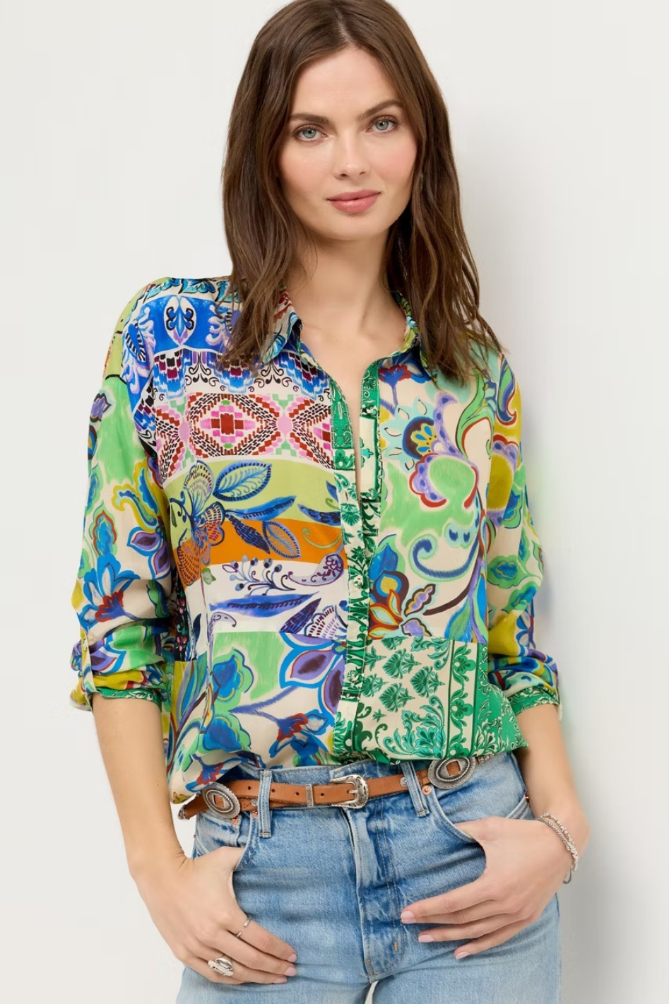 Johnny Was The Audrey Tunic in Ameria Patchwork