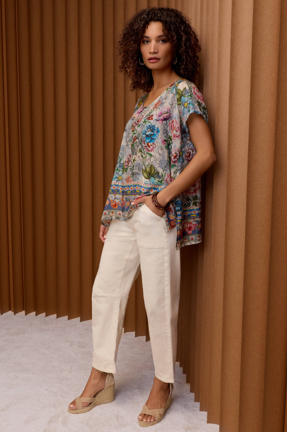 Johnny Was Artemisa Silk Blouse 