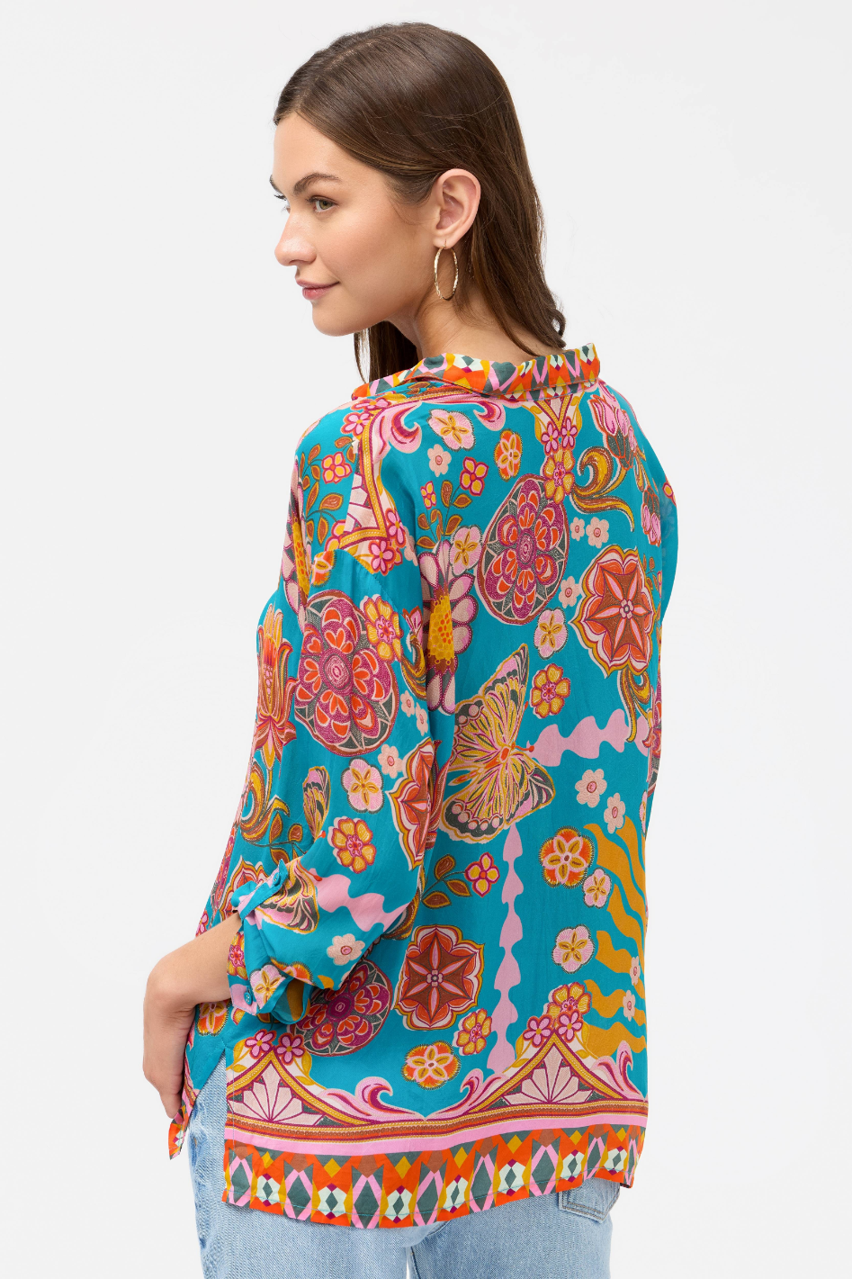 Johnny Was The Audrey Button Up Shirt | Dark Endora | C10125-E