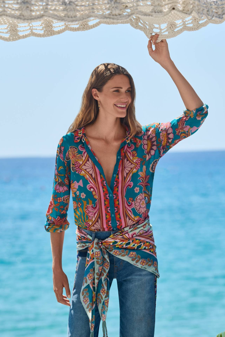 Johnny Was The Audrey Button Up Shirt | Dark Endora | C10125-E