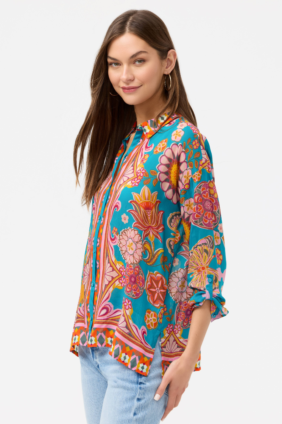 Johnny Was The Audrey Button Up Shirt | Dark Endora | C10125-E