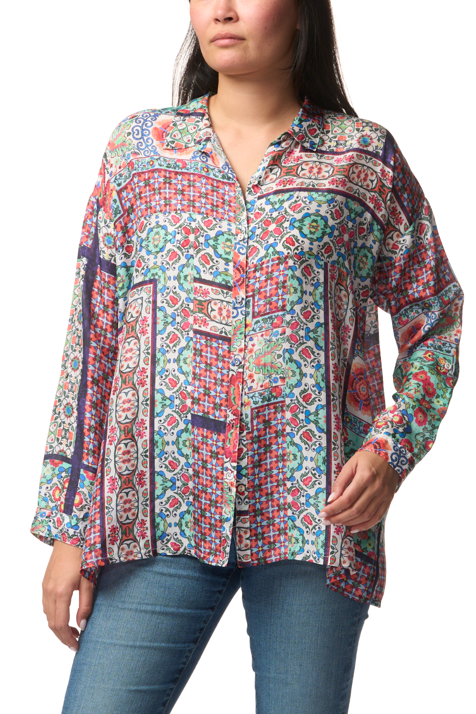 Johnny Was The Audrey Oversized Blouse in Selia Print