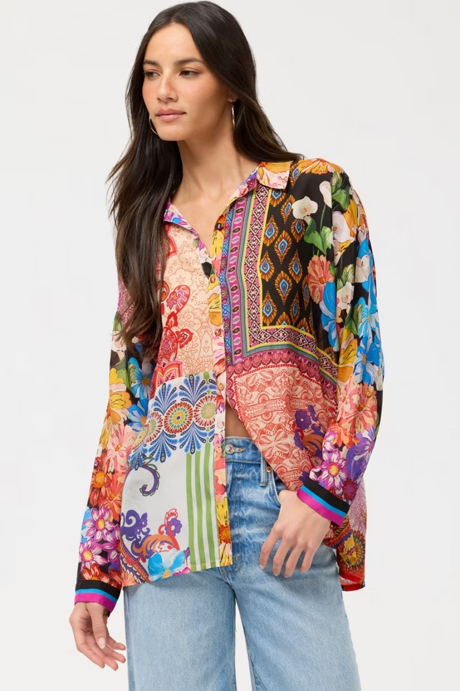 Johnny Was The Audrey Shirt | Magnolia Patchwork | C10726-1