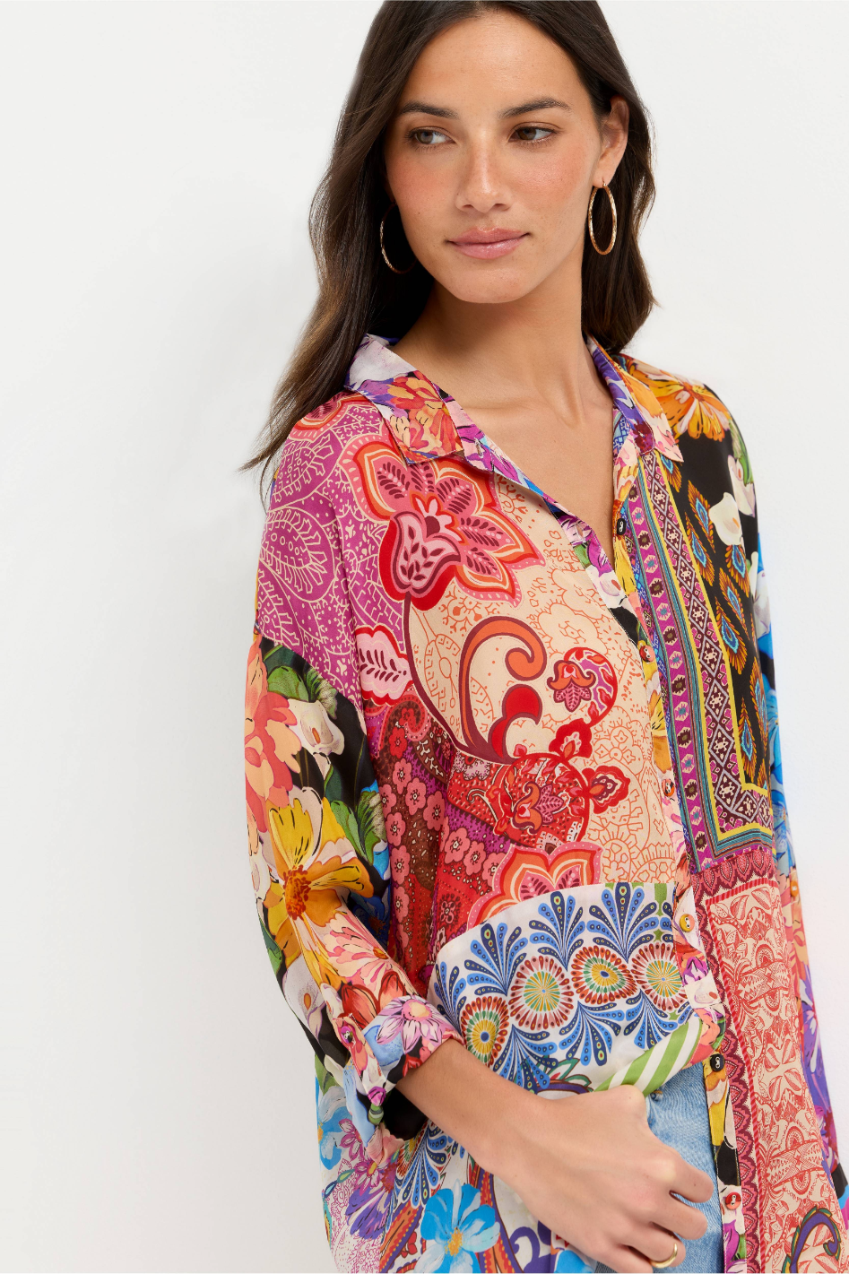 Johnny Was The Audrey Shirt | Magnolia Patchwork | C10726-1