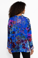 Load image into Gallery viewer, Johnny Was Slim Audrey Blouse | Dreamer Blue Burnout
