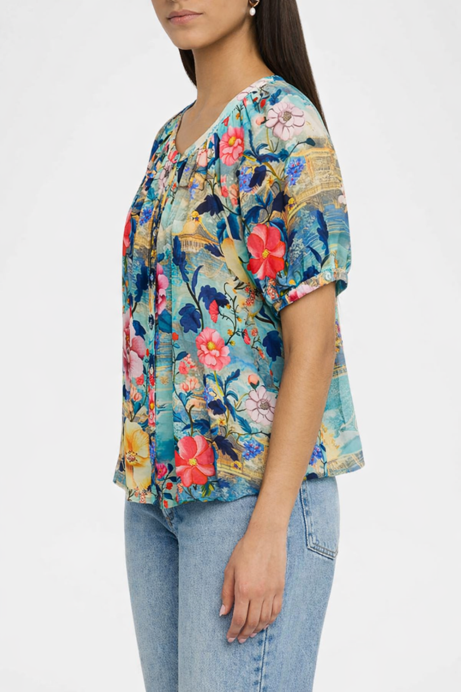 Johnny Was Avah Button Down Shirt