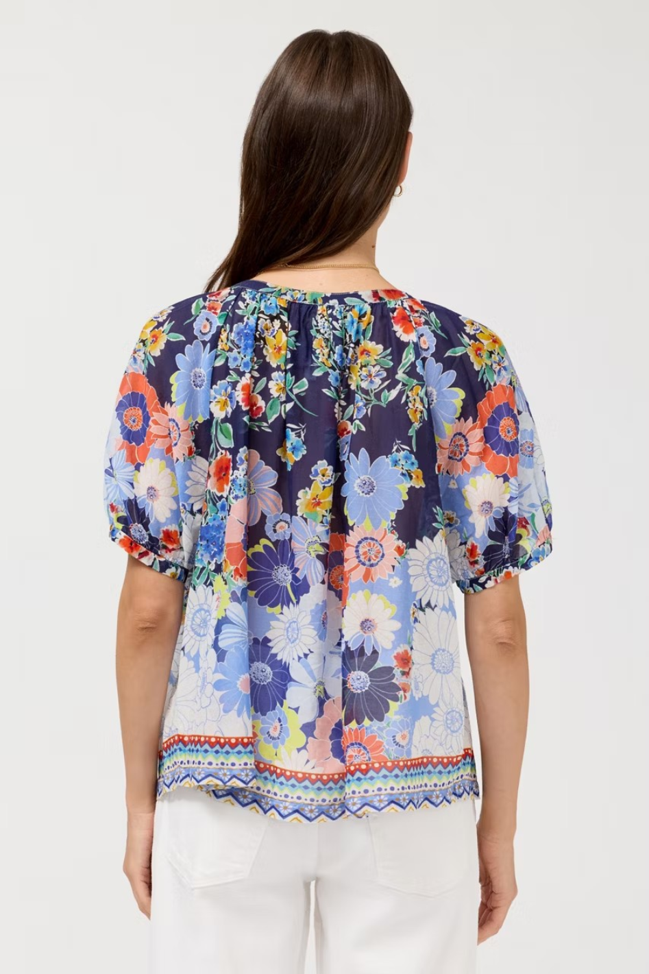 Johnny Was Avah Button Down Shirt in Tiana Print