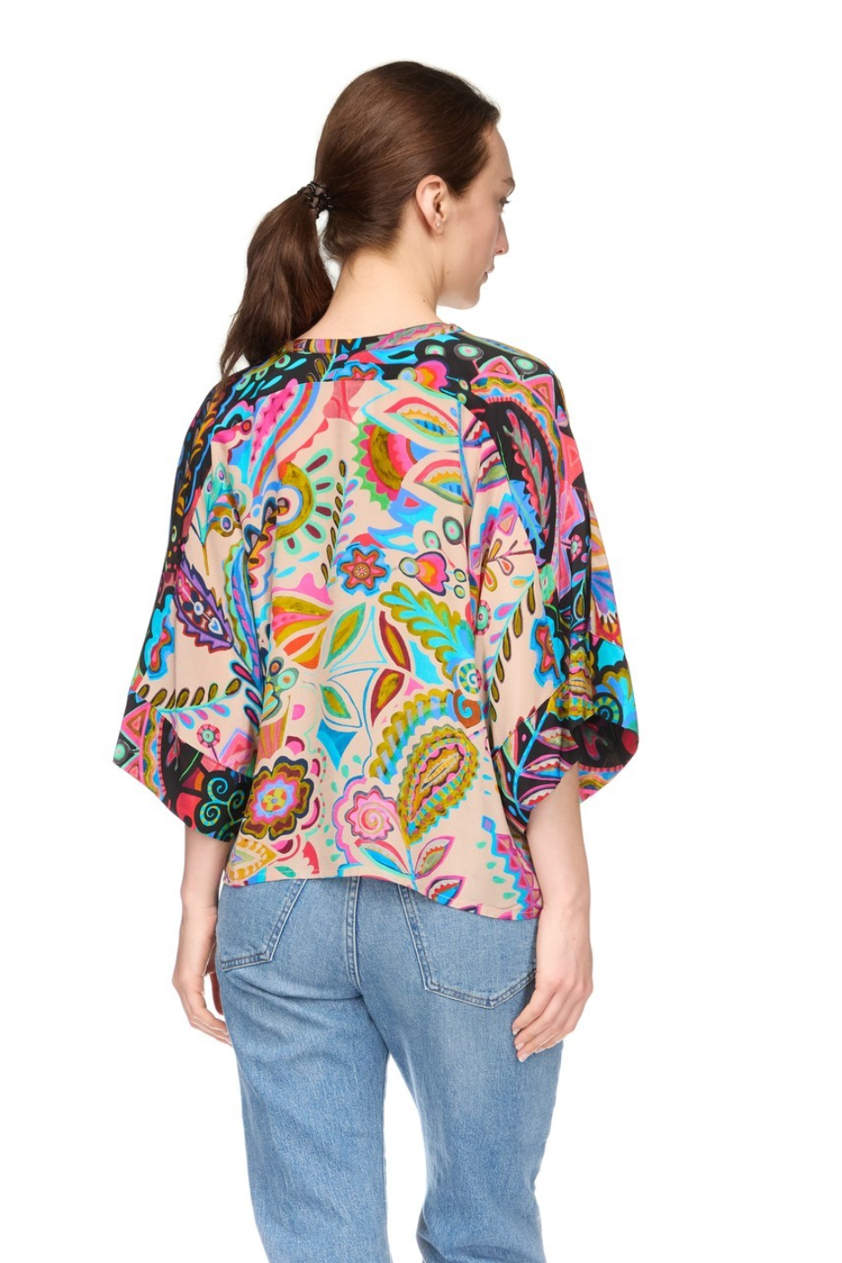 Johnny Was Flow Shrug in Silvana Scarf 