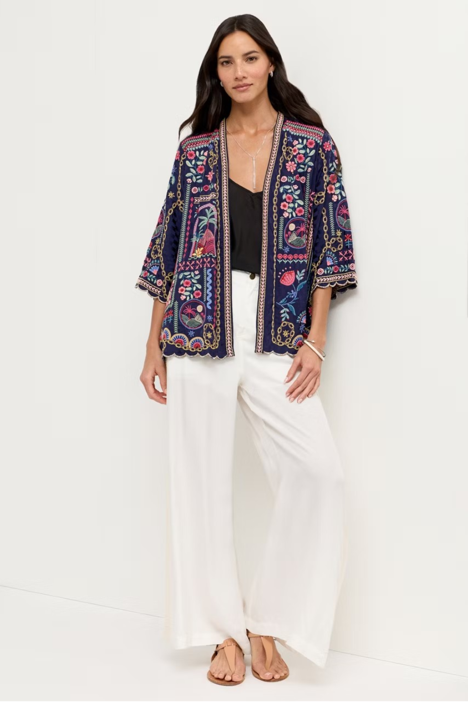 Johnny Was Fuji Kimono in Blue Night