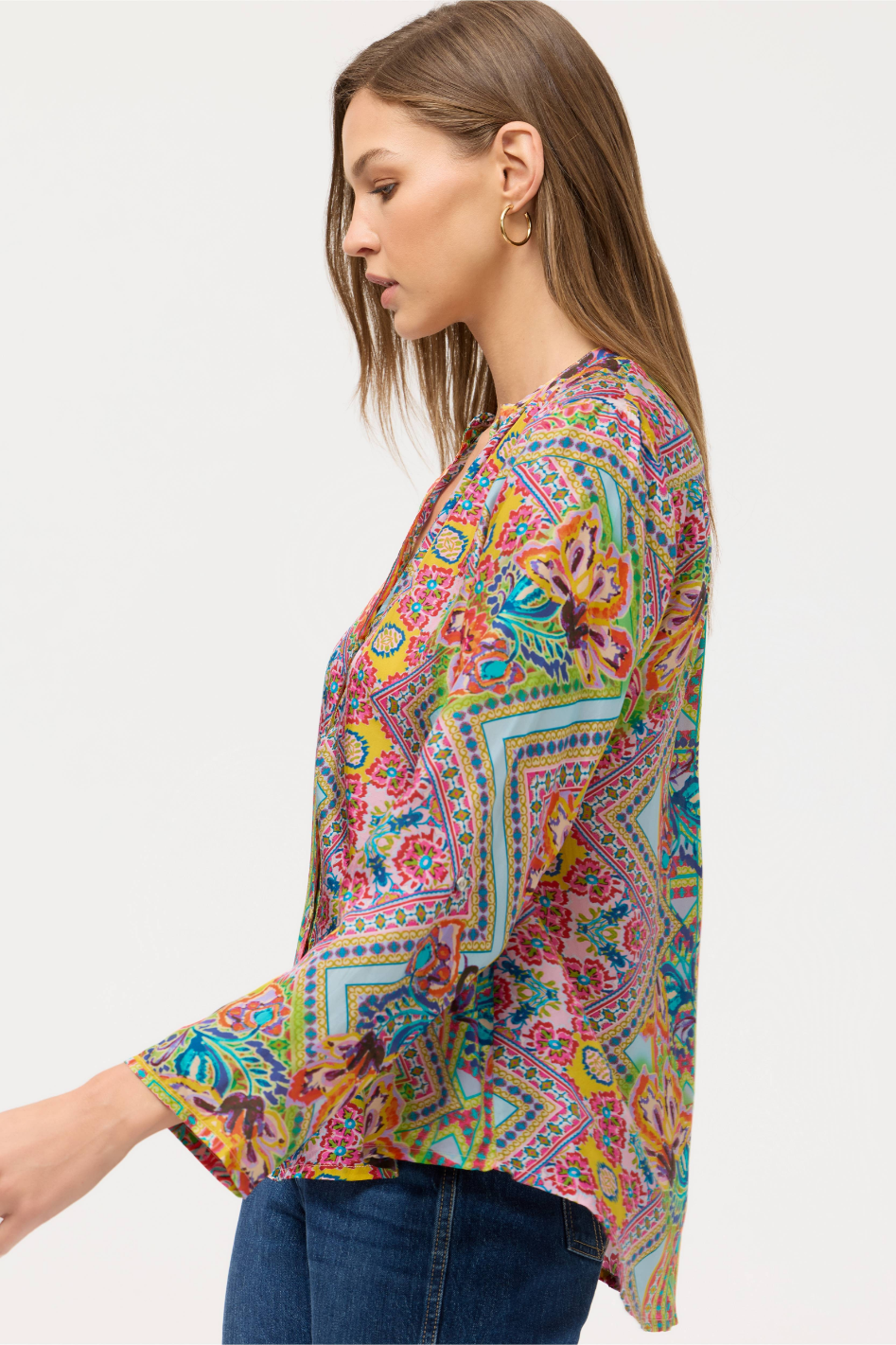 Johnny Was Heaven Button Up in Morice Print