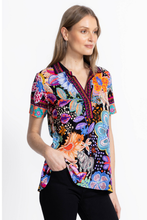 Load image into Gallery viewer, Johnny Was The Janie Favorite Short Sleeve Polo | Caetena Print | T14225-3
