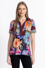 Load image into Gallery viewer, Johnny Was The Janie Favorite Short Sleeve Polo | Caetena Print | T14225-3

