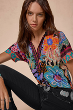 Load image into Gallery viewer, Johnny Was The Janie Favorite Short Sleeve Polo | Caetena Print | T14225-3

