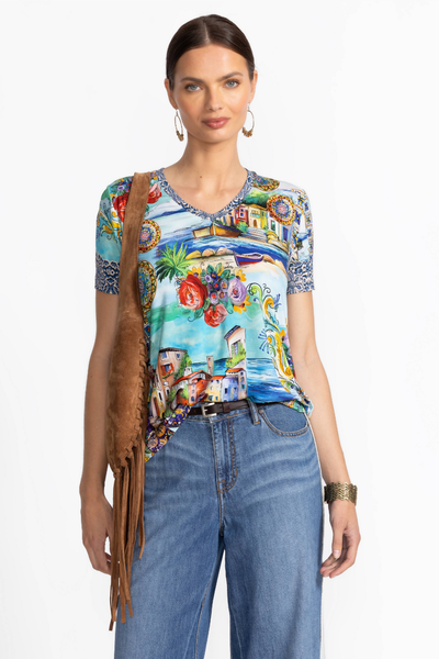 Johnny&#39;s - な♪ Neon Jungle Mix Tiered Silk Dress Plus Size | Johnny Was
