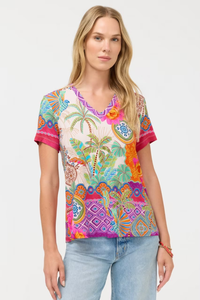 Johnny Was The Janie Favorite Short Sleeve V Neck Tee | Avelar | T12826-4