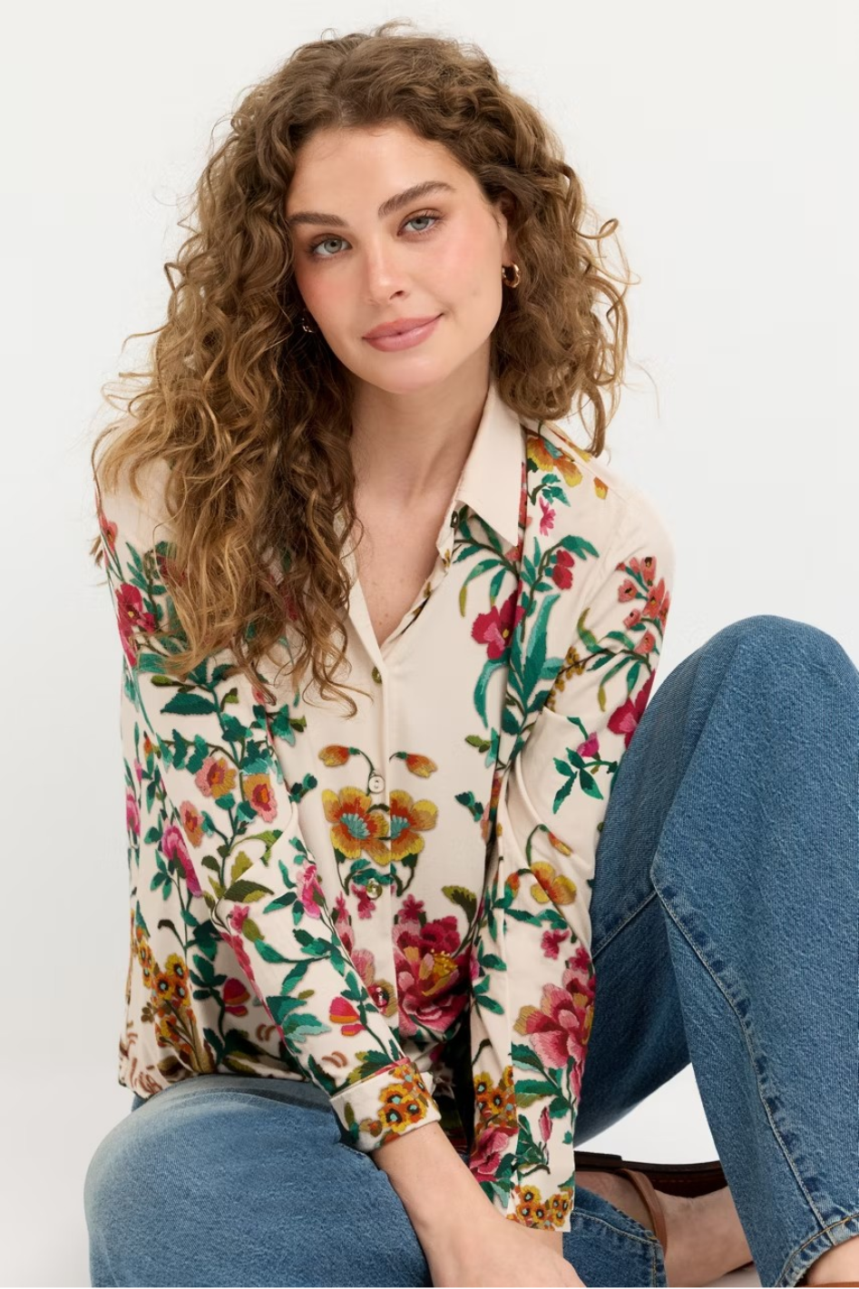 Johnny Was The Janie Favorite Button Down Front Shirt 