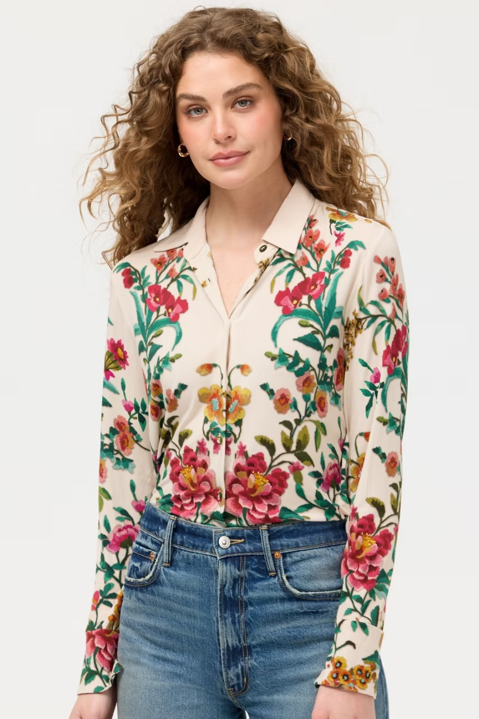 Johnny Was The Janie Favorite Button Down Front Shirt 