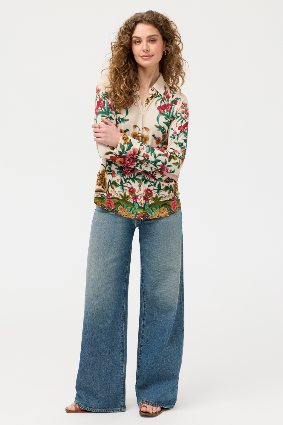 Johnny Was The Janie Favorite Button Down Front Shirt 