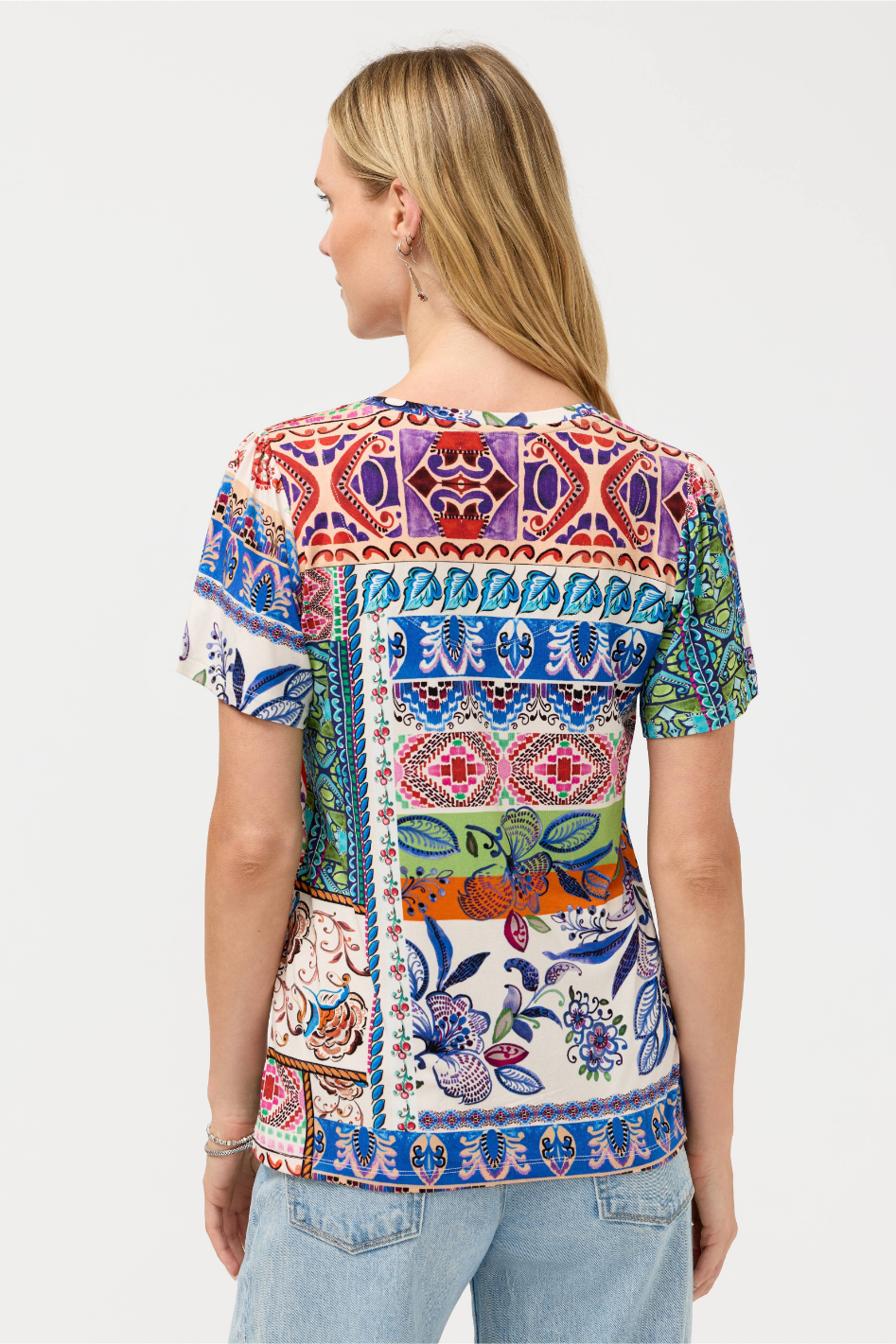 Johnny Was The Janie Favorite Flutter Sleeve Tee Ameria Print