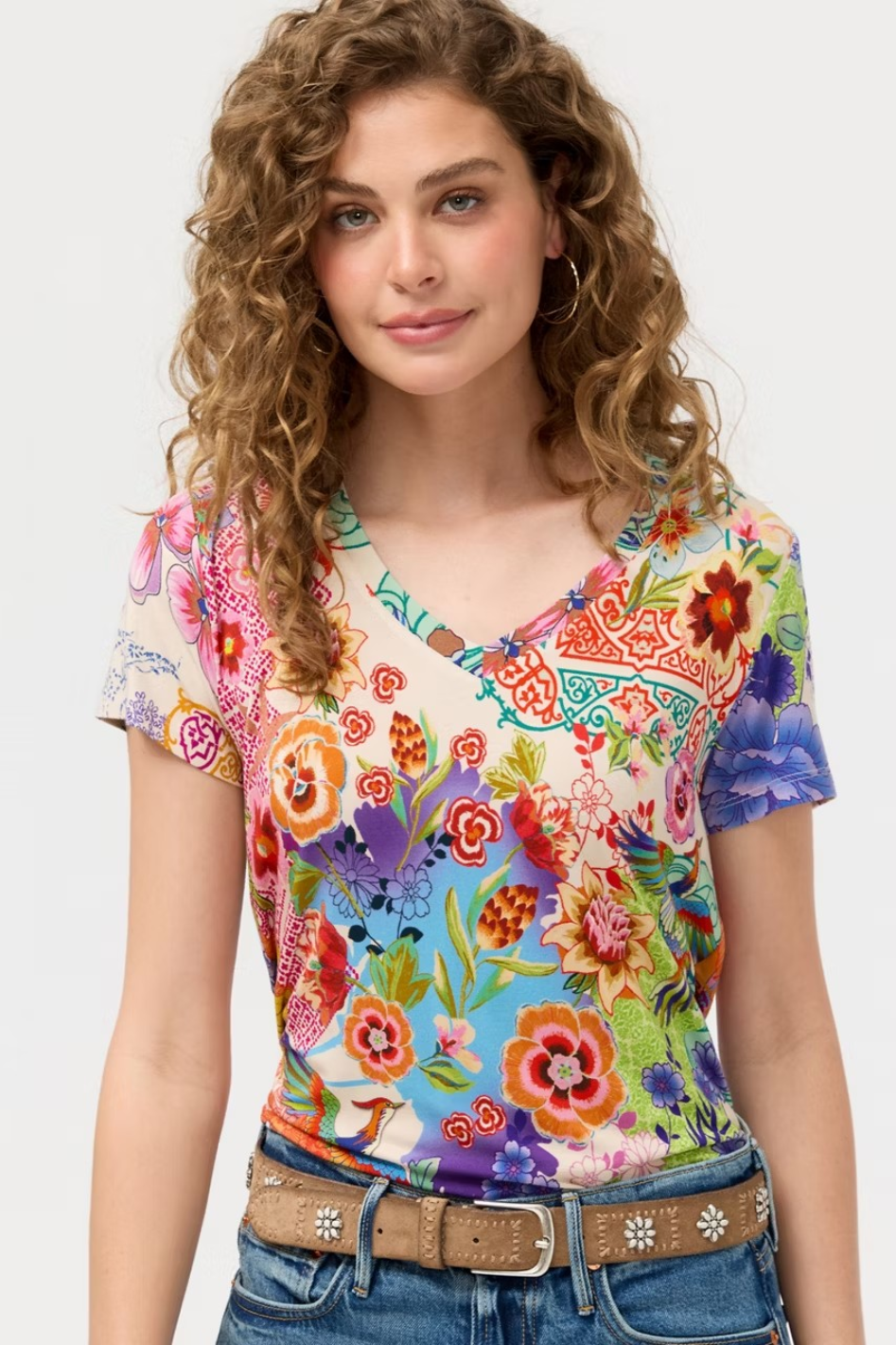 Johnny Was The Janie Favorite V-Neck Tee