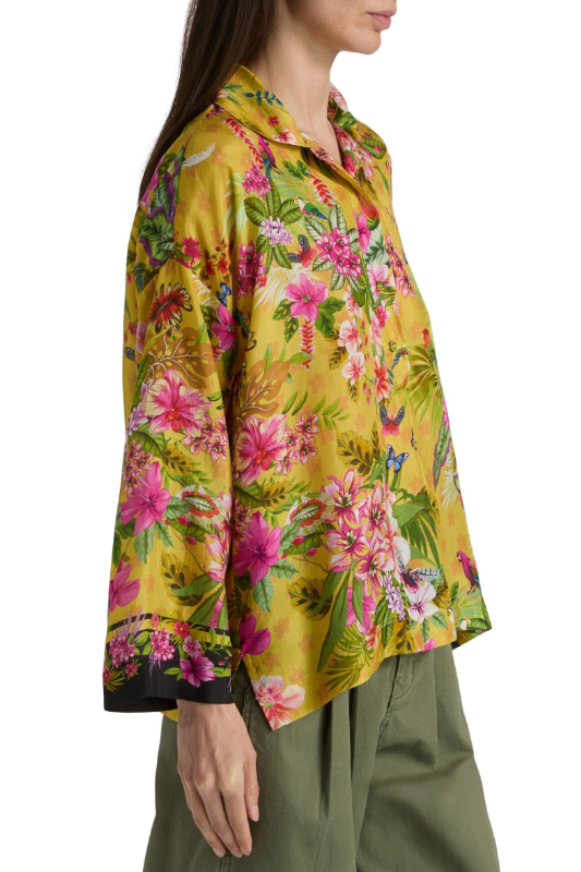 Johnny Was Koa Blouse in Amorina Print