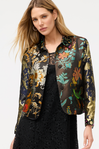Johnny Was Limited Edition Jacquard Cropped Jacket | Black | C41625-O