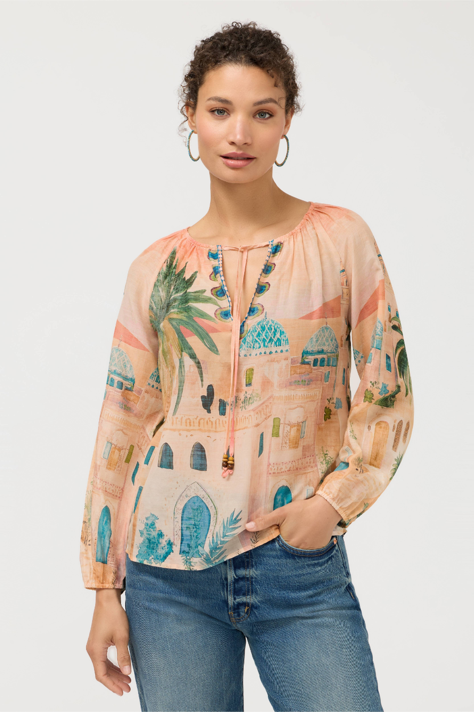 Johnny Was Loubellah Silk Blouse 