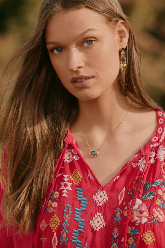 Johnny Was Margot Blouse | Red | C12725-1
