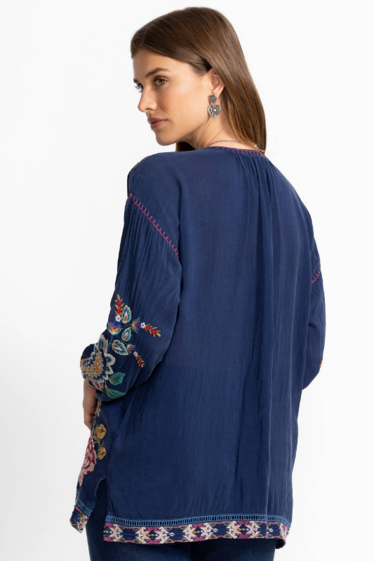 Johnny Was Margot Blouse | Kendra | Blue Night | C14025-6