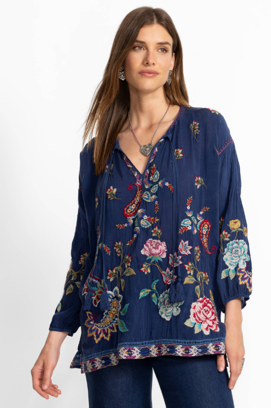 Johnny Was Margot Blouse | Kendra | Blue Night | C14025-6