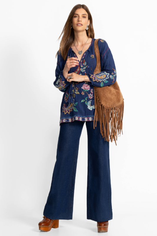 Johnny Was Margot Blouse | Kendra | Blue Night | C14025-6
